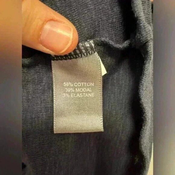 Marled essentials navy blue tank top size medium cotton blend pullover - Picture 4 of 10